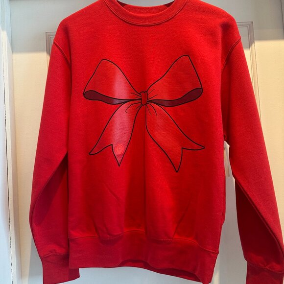 Pure Barre Sweaters - NWT Pure Barre Bow Crew Sweatshirt, Red, Logo on bow